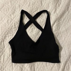 American Threads crop top black, size S